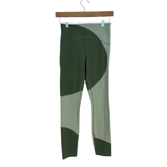 Lululemon Nulu Colour Block High-Rise Tight 25", Green Twill/Green Fern, Size 6 - Picture 6 of 9